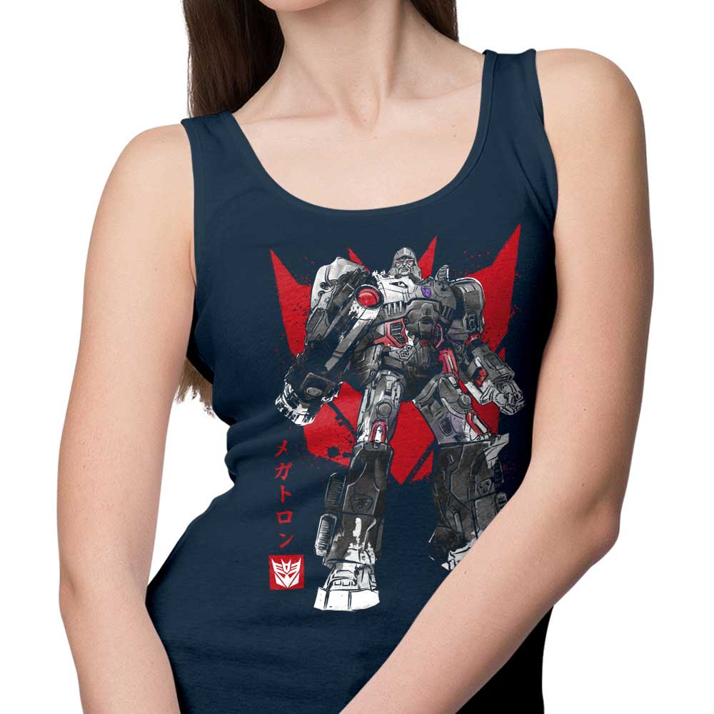 Destruction Sumi-e Style Men's Tank Top for Casual Wear