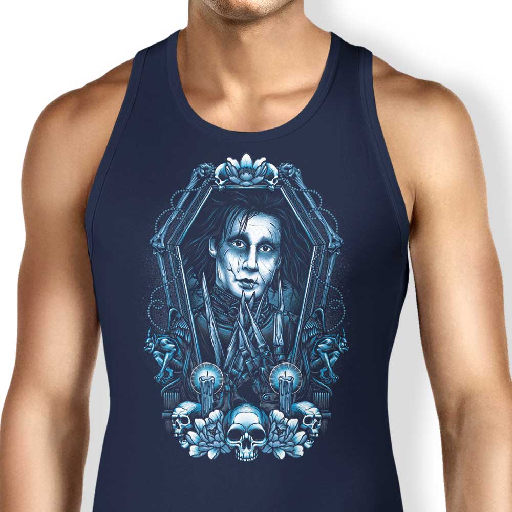 Glitchygorilla's Framed Scissors Comfortable Unisex and Women's Tank Tops