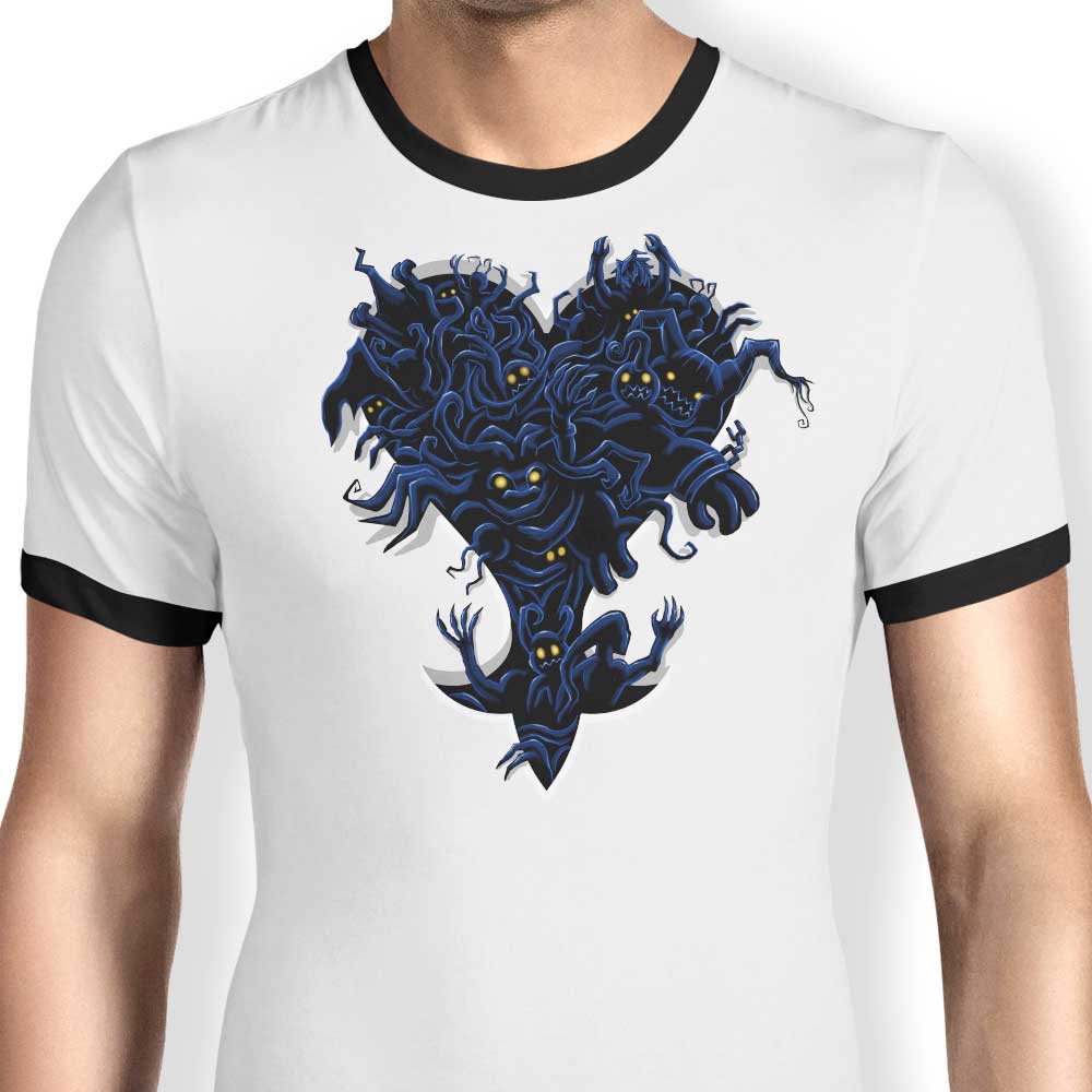 Steven Lefcourt's Heartless Men's 100% Cotton Ringer T-Shirt in S - 4XL Sizes