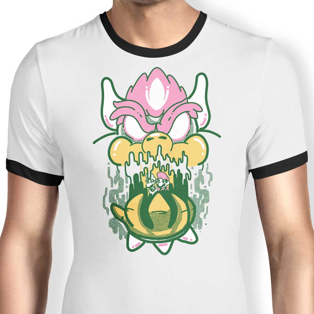 Sketchdemao's Captured Plumber Men's Ringer Cotton T-Shirt in S - 4XL