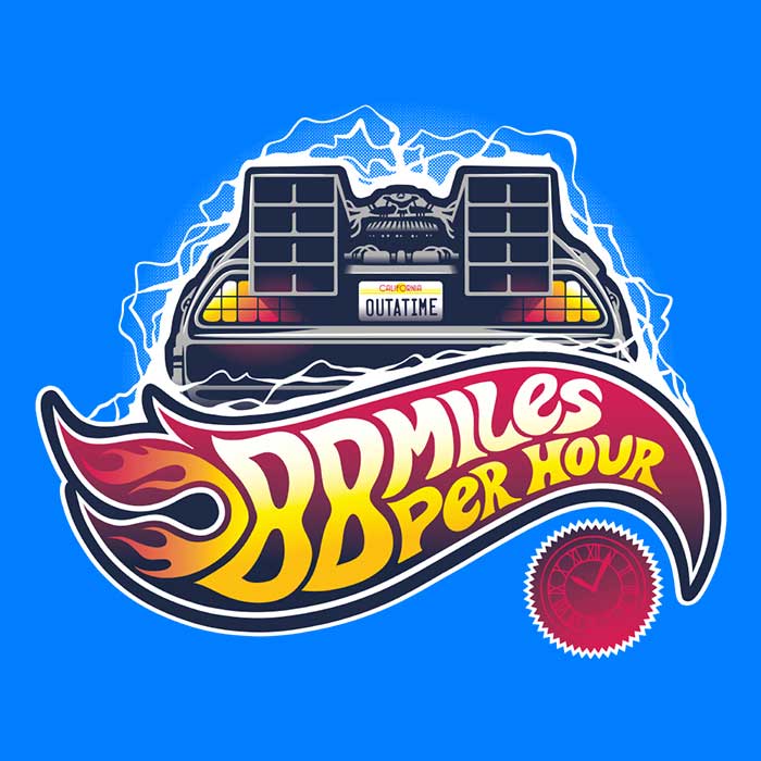 Hot Wheels to the Future 3/4 Sleeve Raglan Style T-Shirt for Fashion Enthusiasts