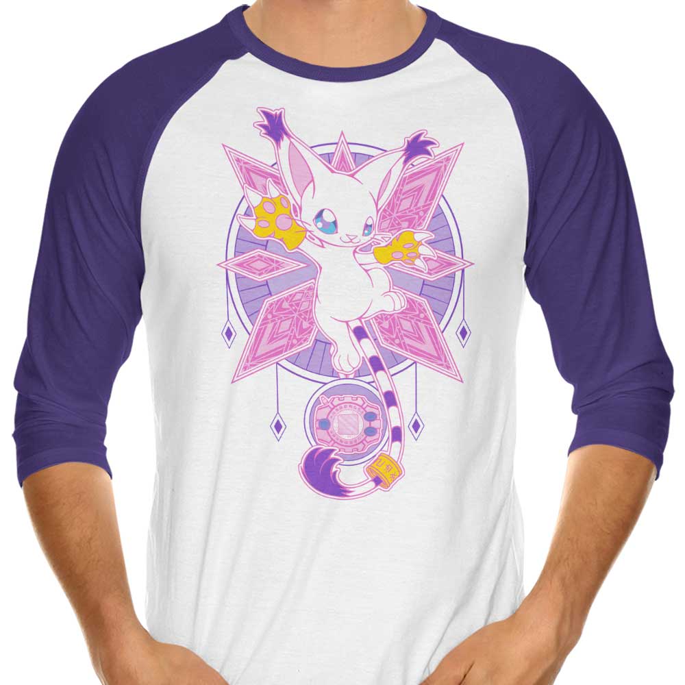 3/4 Sleeve Raglan T-Shirt - Crest of Light by Chocolate Raisin Fury