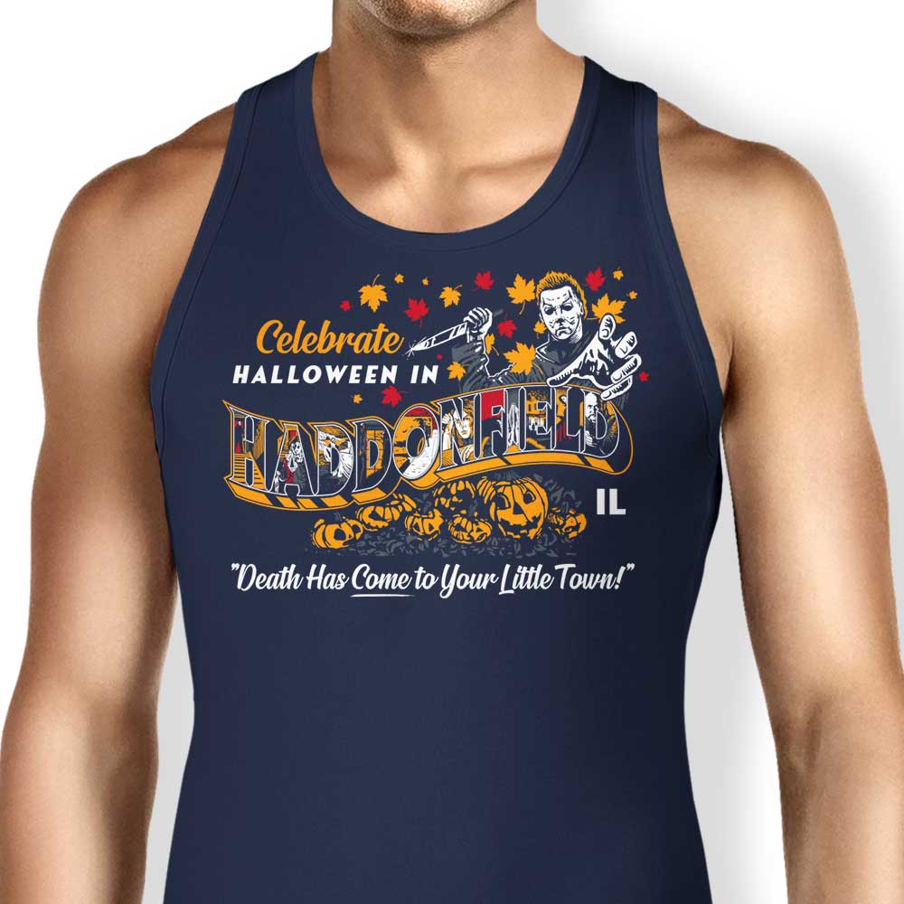 Stylish 'Visit Haddonfield' Tank Top by GoodIdeaRyan