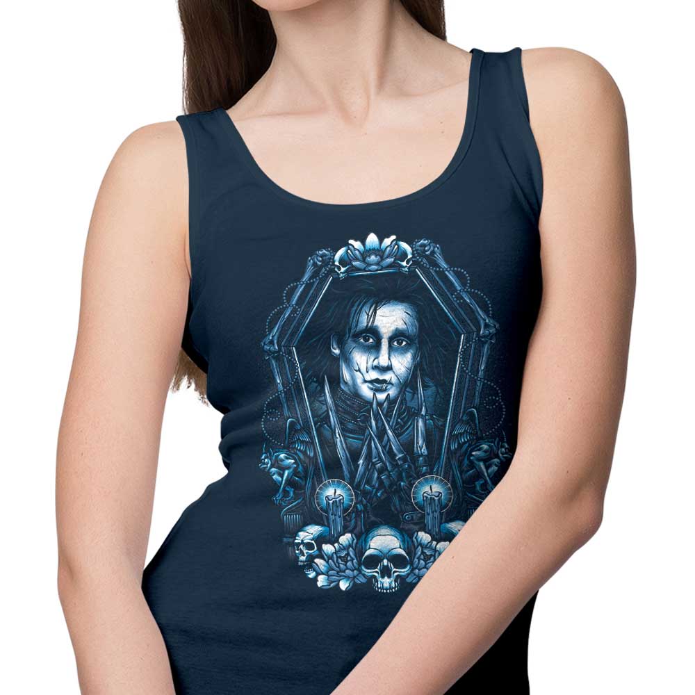 Glitchygorilla's Framed Scissors Comfortable Unisex and Women's Tank Tops