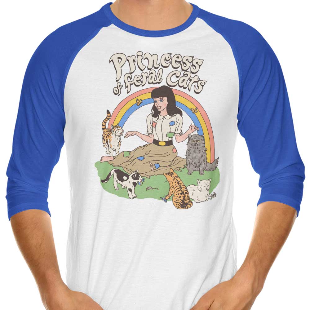 3/4 Sleeve Raglan T-Shirt Featuring the Title 'Princess of Wild Cats'