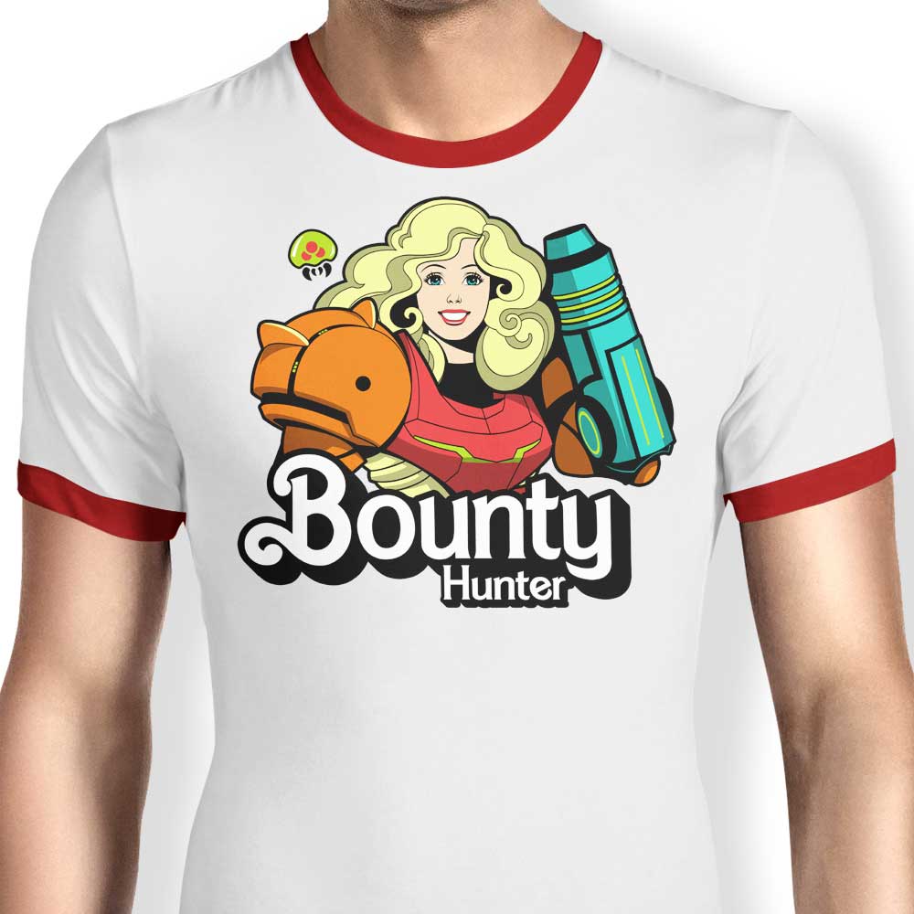 Stylish Men's Toy Space Hunter-themed Ringer T-Shirt by JayHai