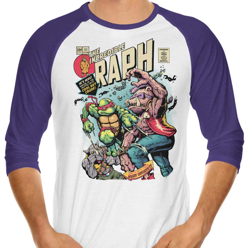 The Marvelous Raph - Three - Quarter Sleeve Raglan Style T - Shirt for Fashion Lovers