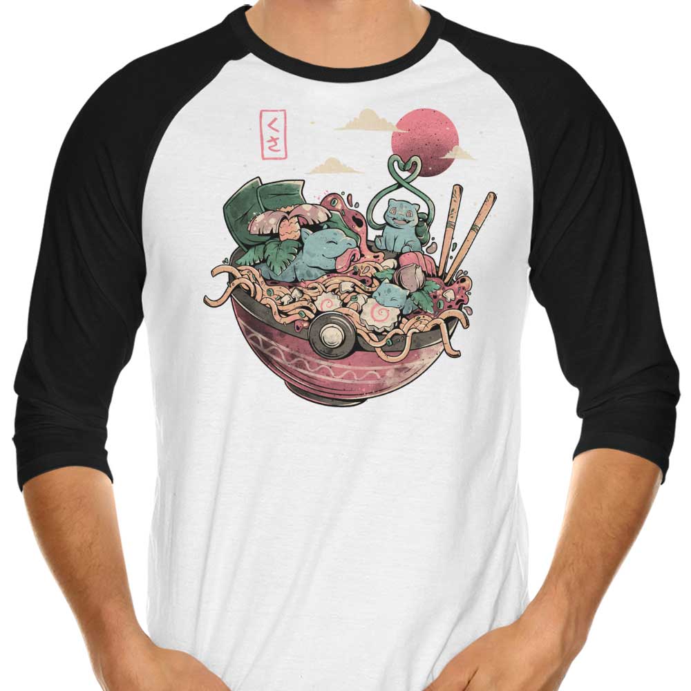 Arigatees 3/4 Sleeve Raglan Grass Bowl T-Shirt
