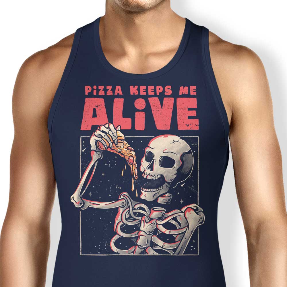 Edu.ely's 'Pizza Keeps Me Alive' Comfortable Unisex and Women's Tank Tops