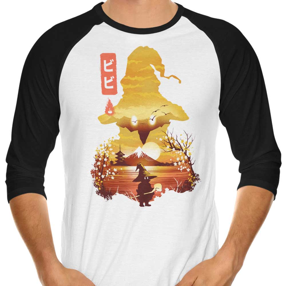 Vivi Ukiyo-e 3/4 Sleeve Raglan Casual T-Shirt
