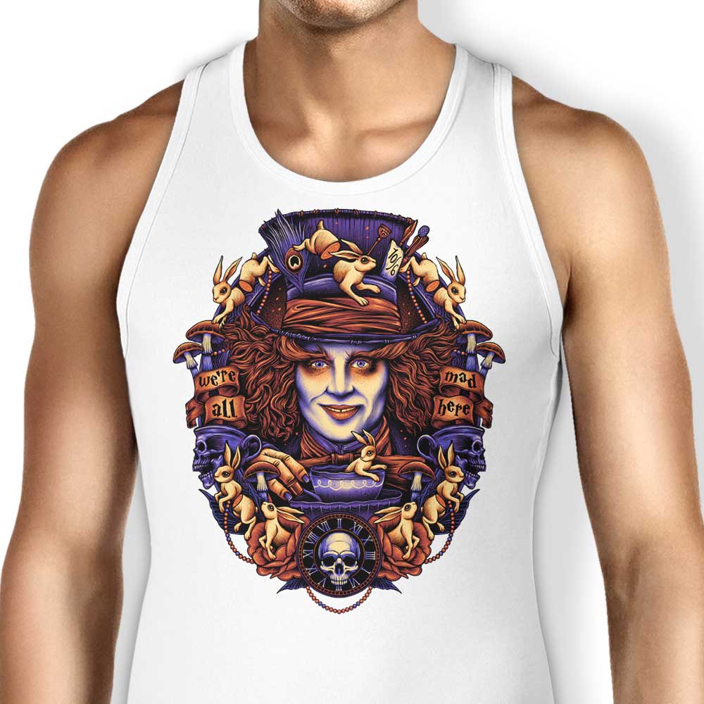 Glitchygorilla's Mad for Hats Men's and Women's Unisex Fashionable Tank Tops