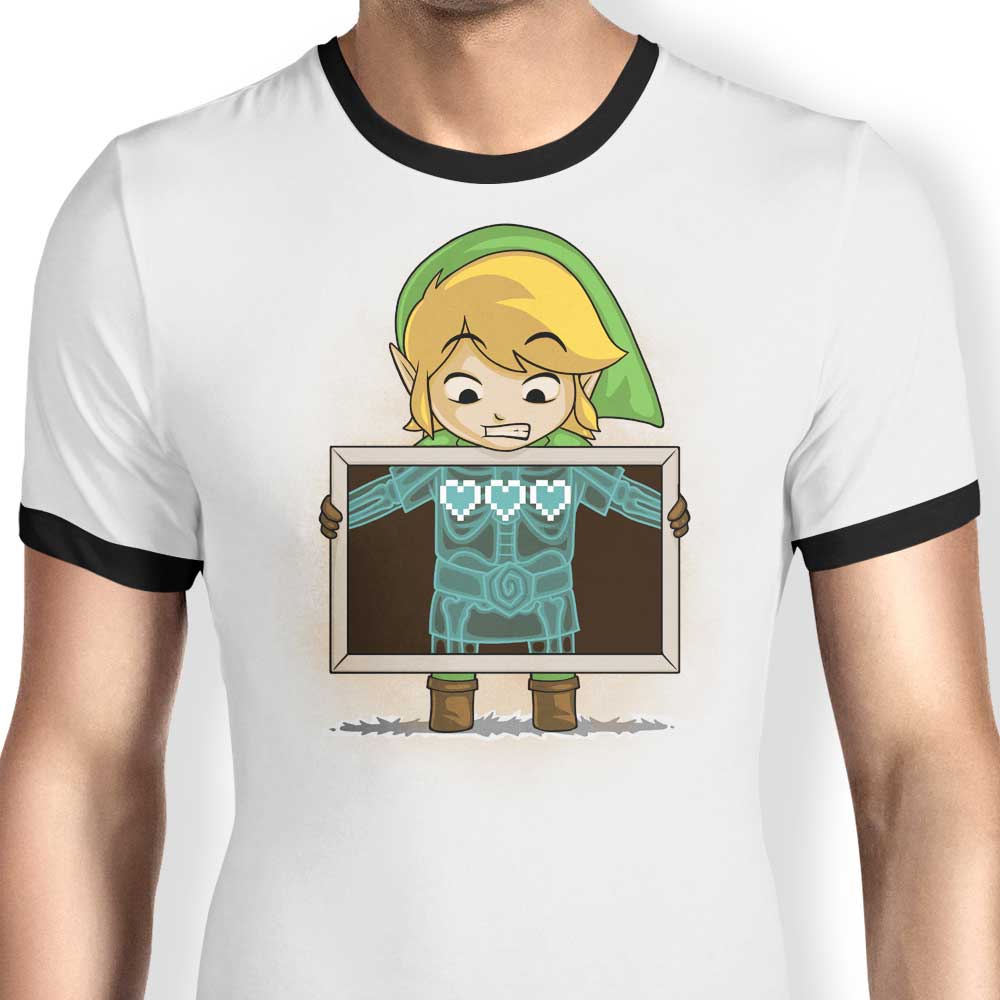 Stylish Multiple Hearts Men's Ringer Cotton T-Shirt in S - 4XL Sizes