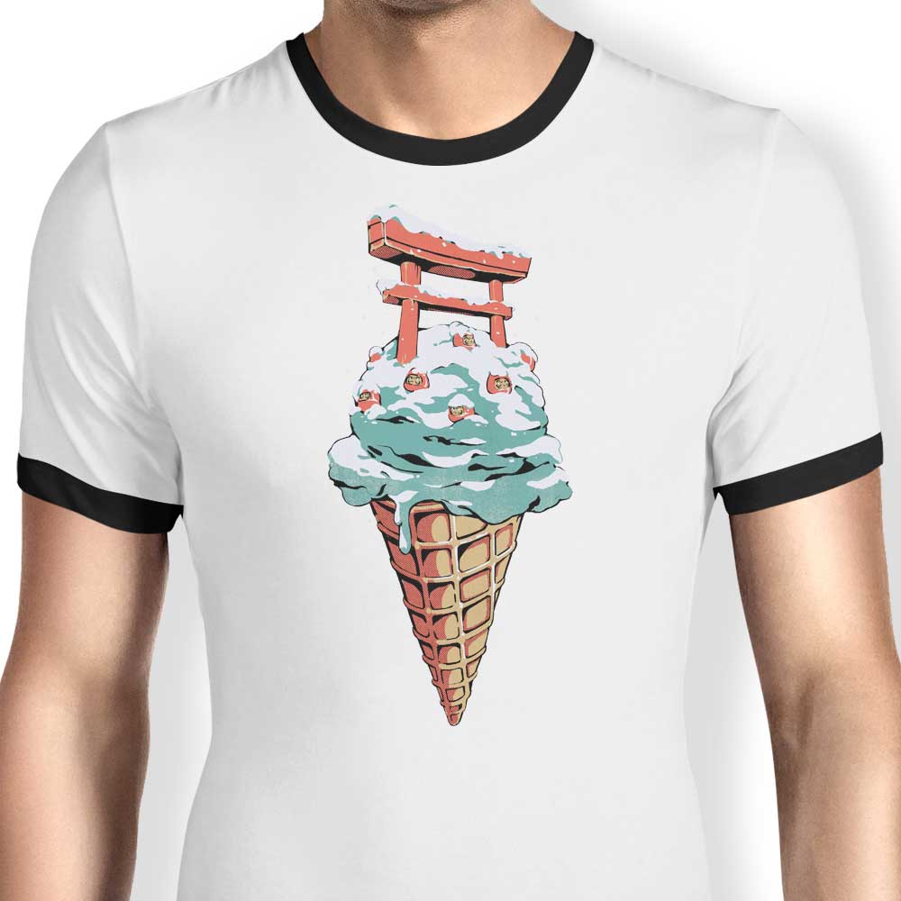 Ilustrata's Japanese Ice Cream Inspired Men's Ringer Style T-Shirt
