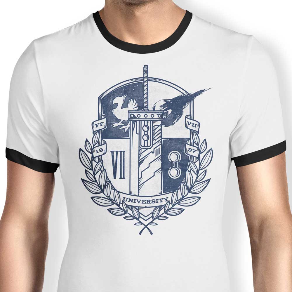 Alundrart Designs Final University Men's Ringer T-Shirt in S - 4XL Sizes
