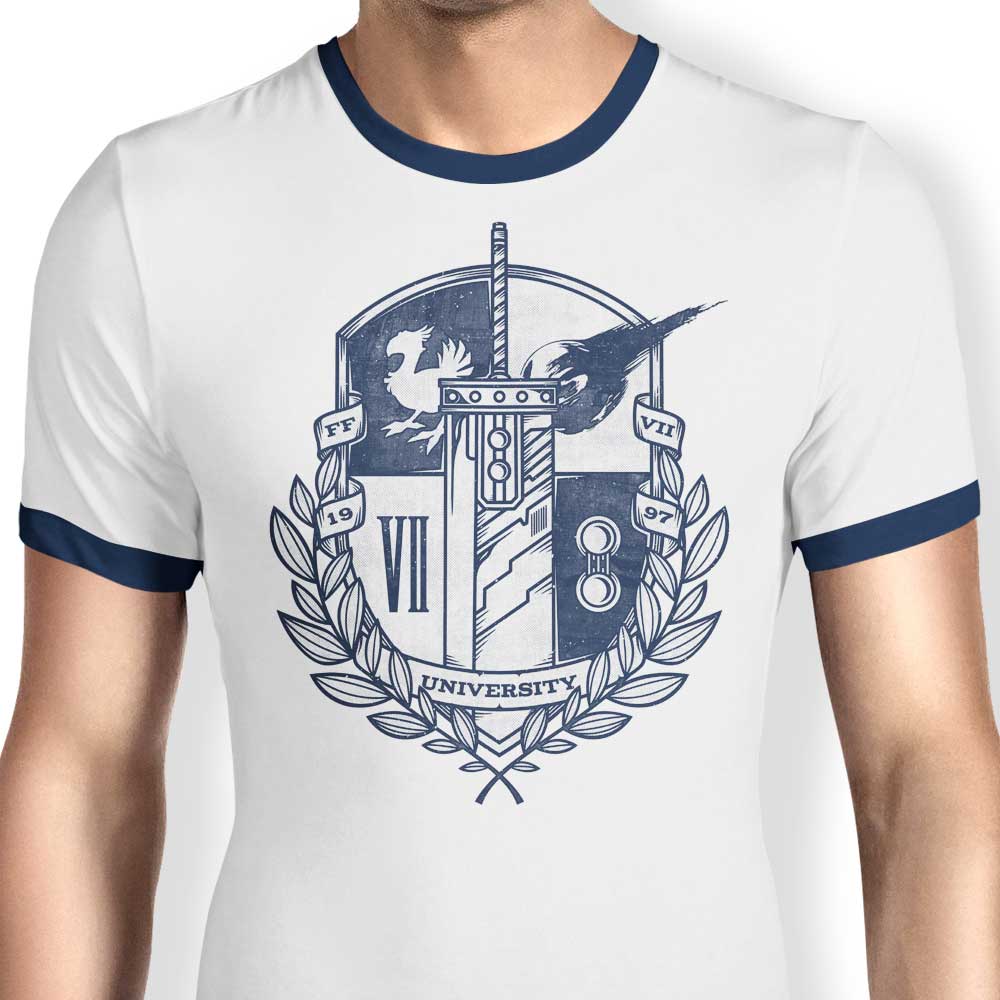 Alundrart Designs Final University Men's Ringer T-Shirt in S - 4XL Sizes