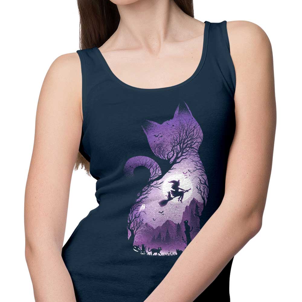 Alemaglia's Witch's Cat Comfortable Unisex and Women's Tank Tops