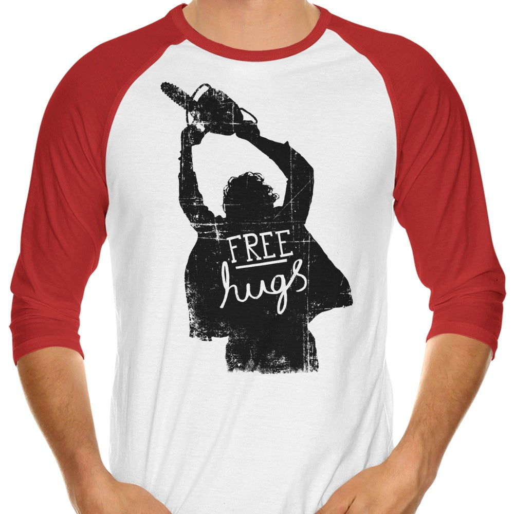 DinoMike's Free Hugs 3/4 Sleeve Stylish Raglan T-Shirt