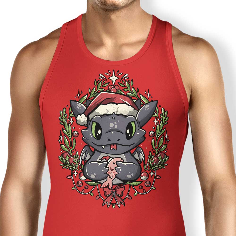 Dragon Christmas Themed Men's and Women's Unisex Tank Top