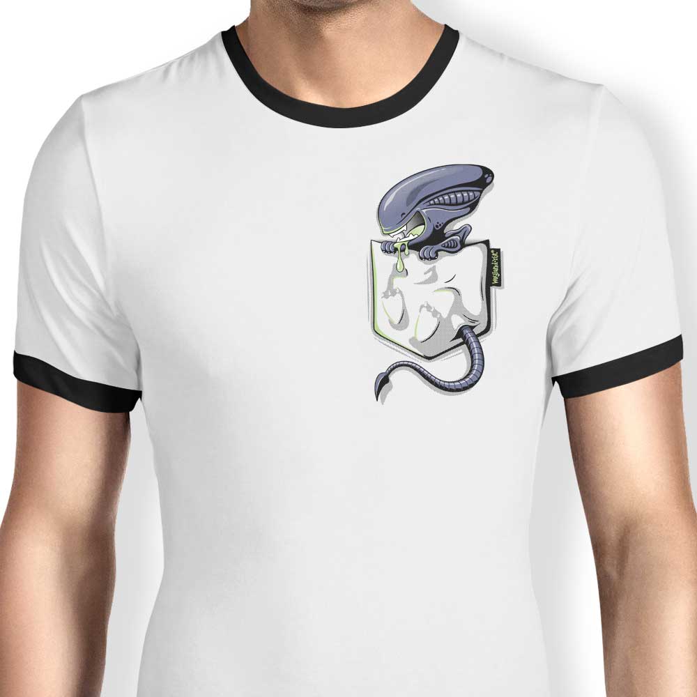 Xeno Pocket Men's Ringer Style Casual T-Shirt