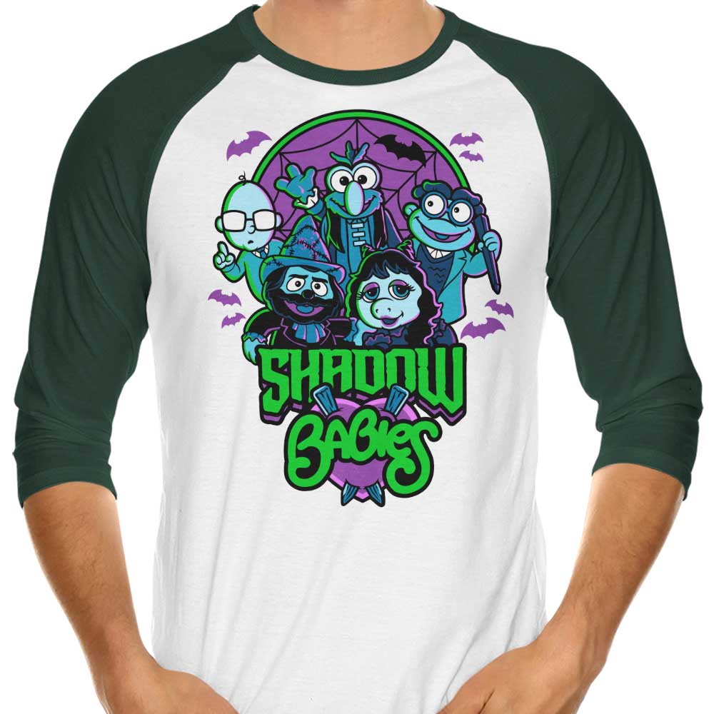Harebrained's Shadow Babies 3/4 Sleeve Raglan Stylish T-Shirt