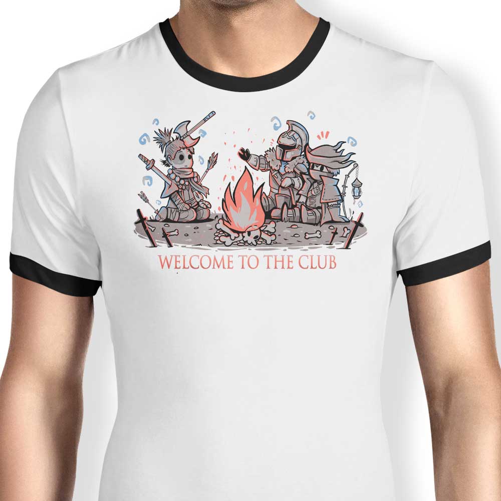TechraNova's Men's Welcome to the Club Classic Ringer T-Shirt