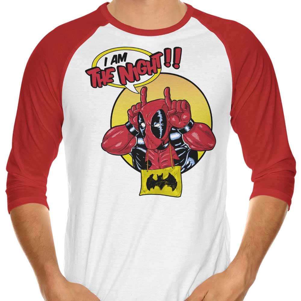 Skullpy's 'I'm the Night' Three - Quarter Sleeve Raglan Style T - Shirt for Fashion Enthusiasts