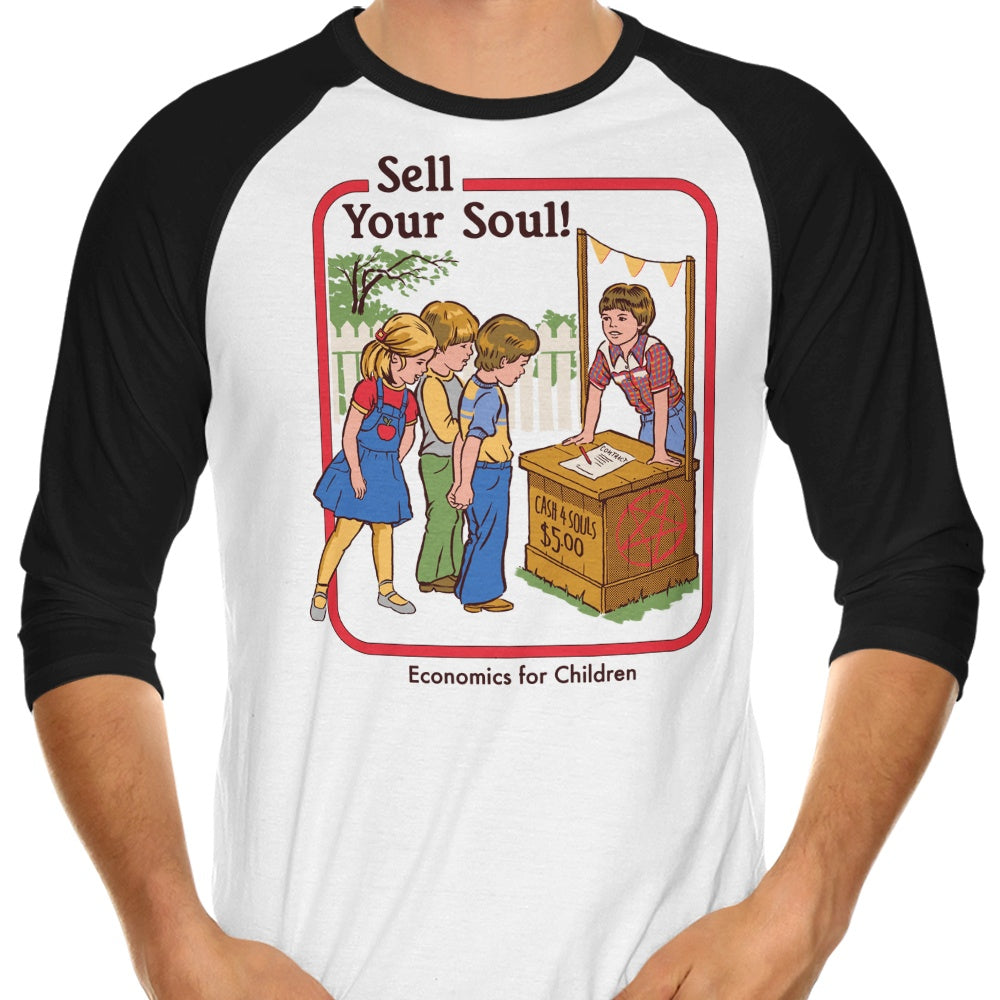 Sell Your Soul - Stylish 3/4 Sleeve Raglan T-Shirt for Trendy Wear