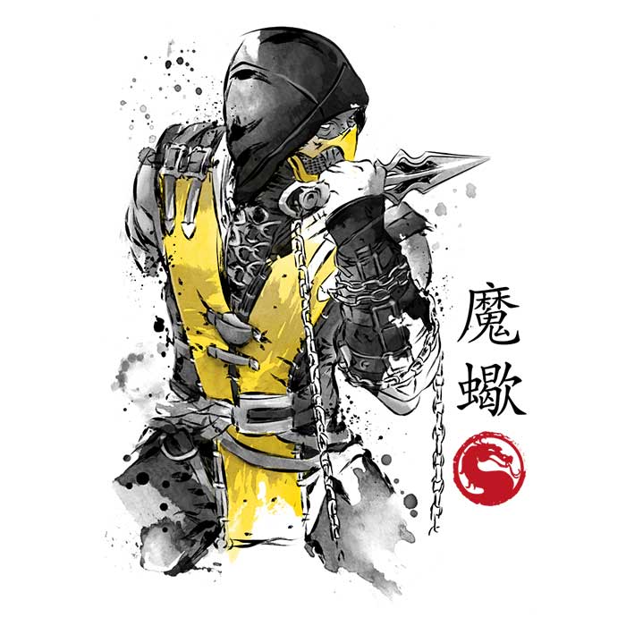 Dr. Monekers' Fire Warrior Sumi-e 3/4 Sleeve Raglan Stylish T-Shirt