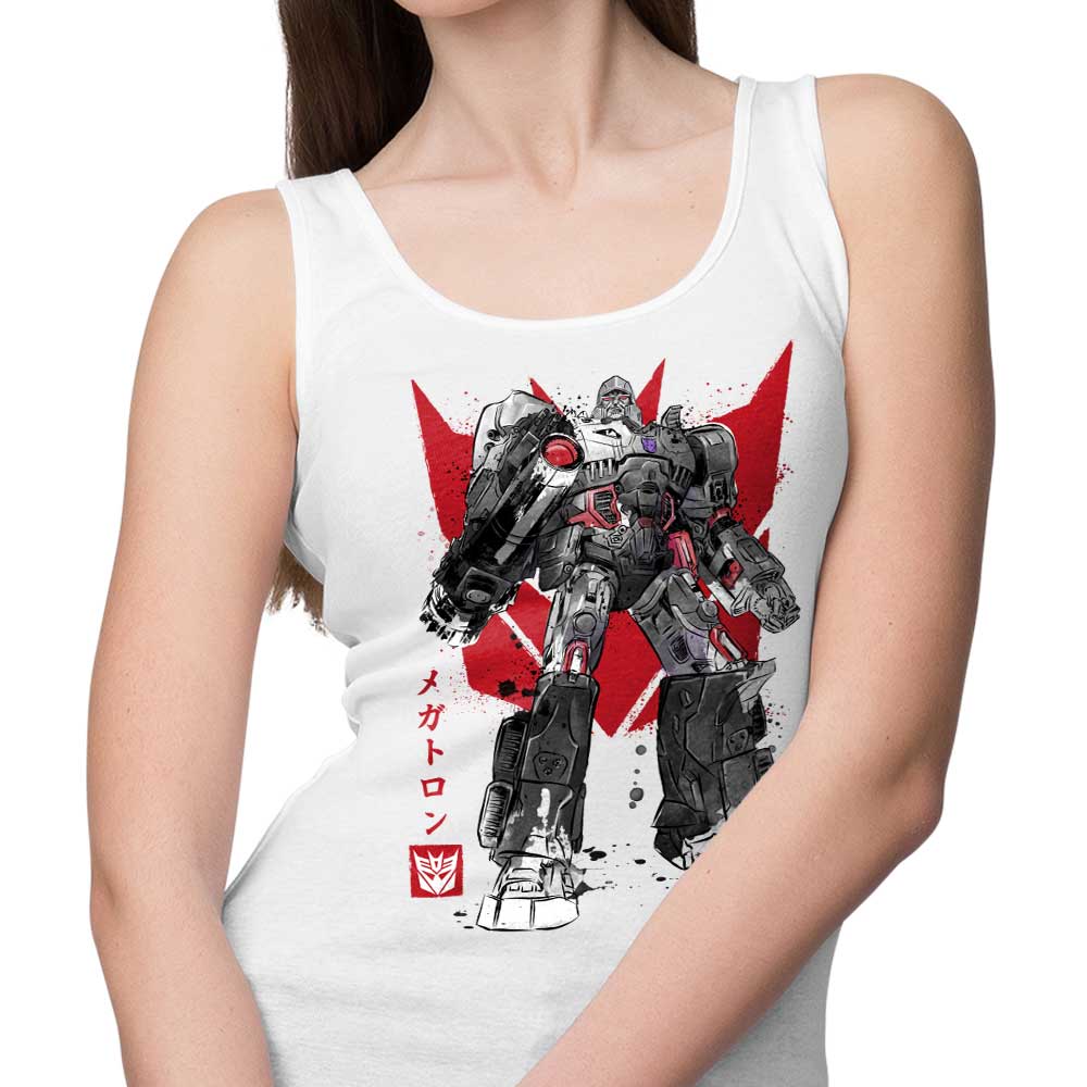 Destruction Sumi-e Style Men's Tank Top for Casual Wear
