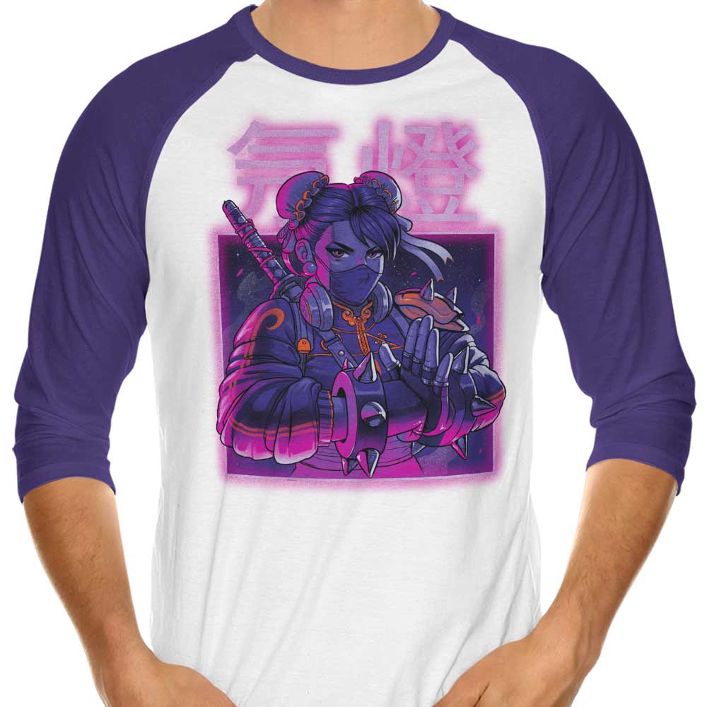 Bruno Mota Neon Spring Three - Quarter Sleeve Raglan Style T - Shirt