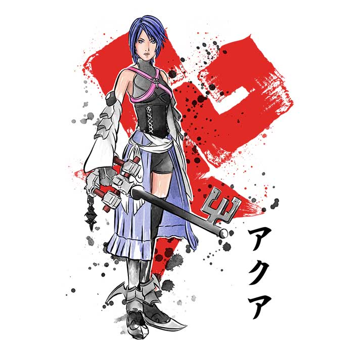 Dr. Monekers' Watercolor Keyblade Master Men's Ringer T - Shirt in S to 4XL