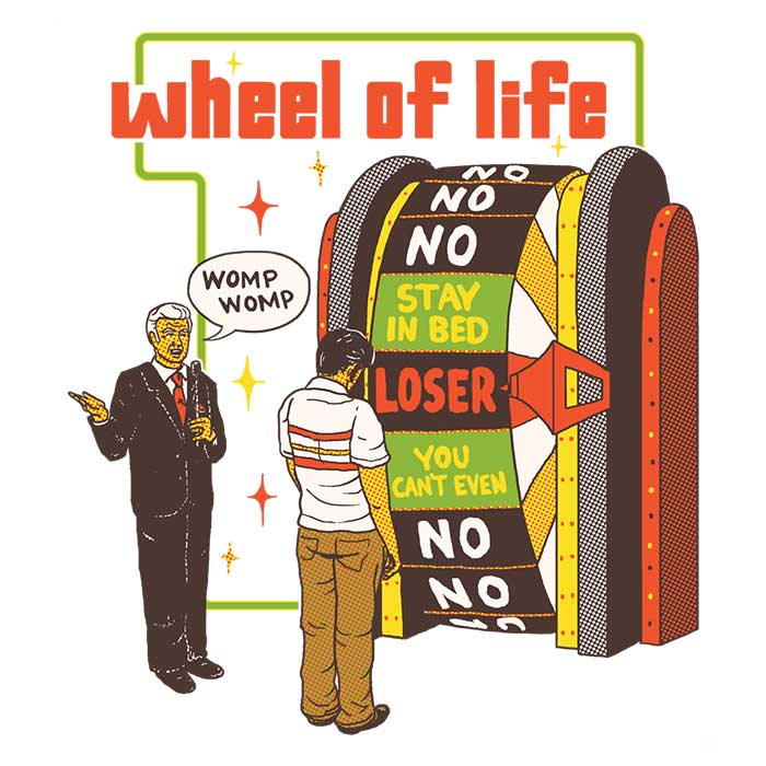 Hillary White's Wheel of Life Design Men's Ringer Style T-Shirt