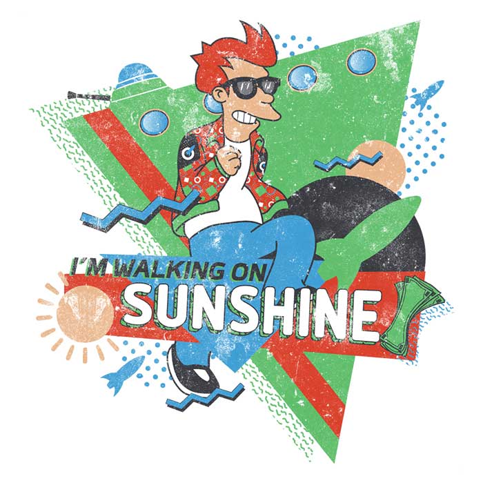 Sunshine-inspired 3/4 Sleeve Raglan T-Shirt by Mitch Ludwig