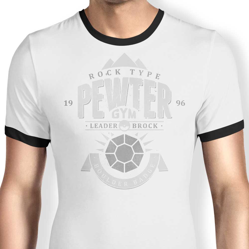 Azafran Men's Pewter City Gym Ringer T - Shirt in S to 4XL Sizes