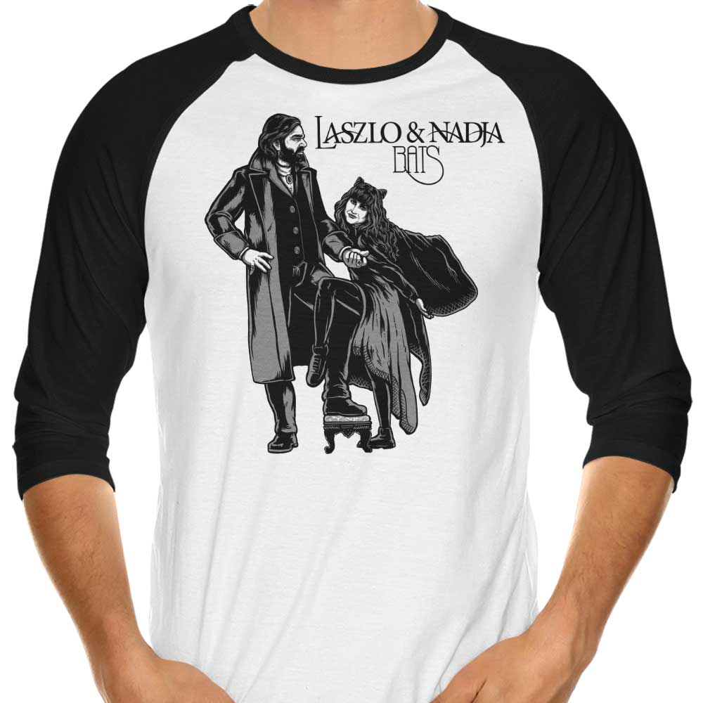 Harebrained's Laszlo and Nadja 3/4 Sleeve Raglan Stylish T-Shirt