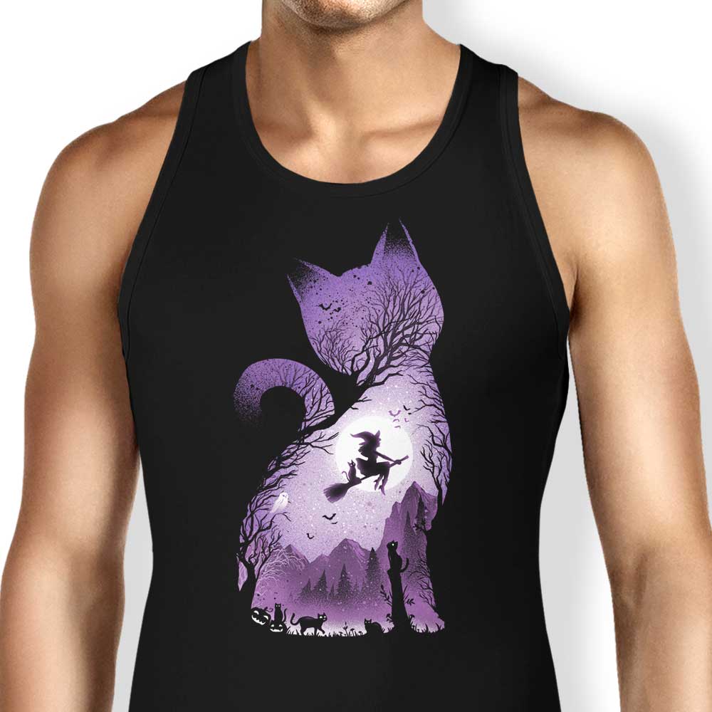 Alemaglia's Witch's Cat Comfortable Unisex and Women's Tank Tops
