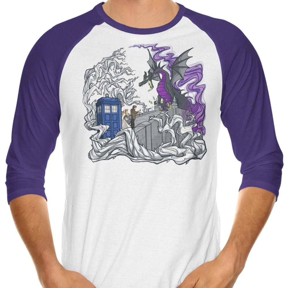 Karen Hallion's 'And Now You Deal with Me O' Doctor' 3/4 Sleeve Raglan T - Shirt