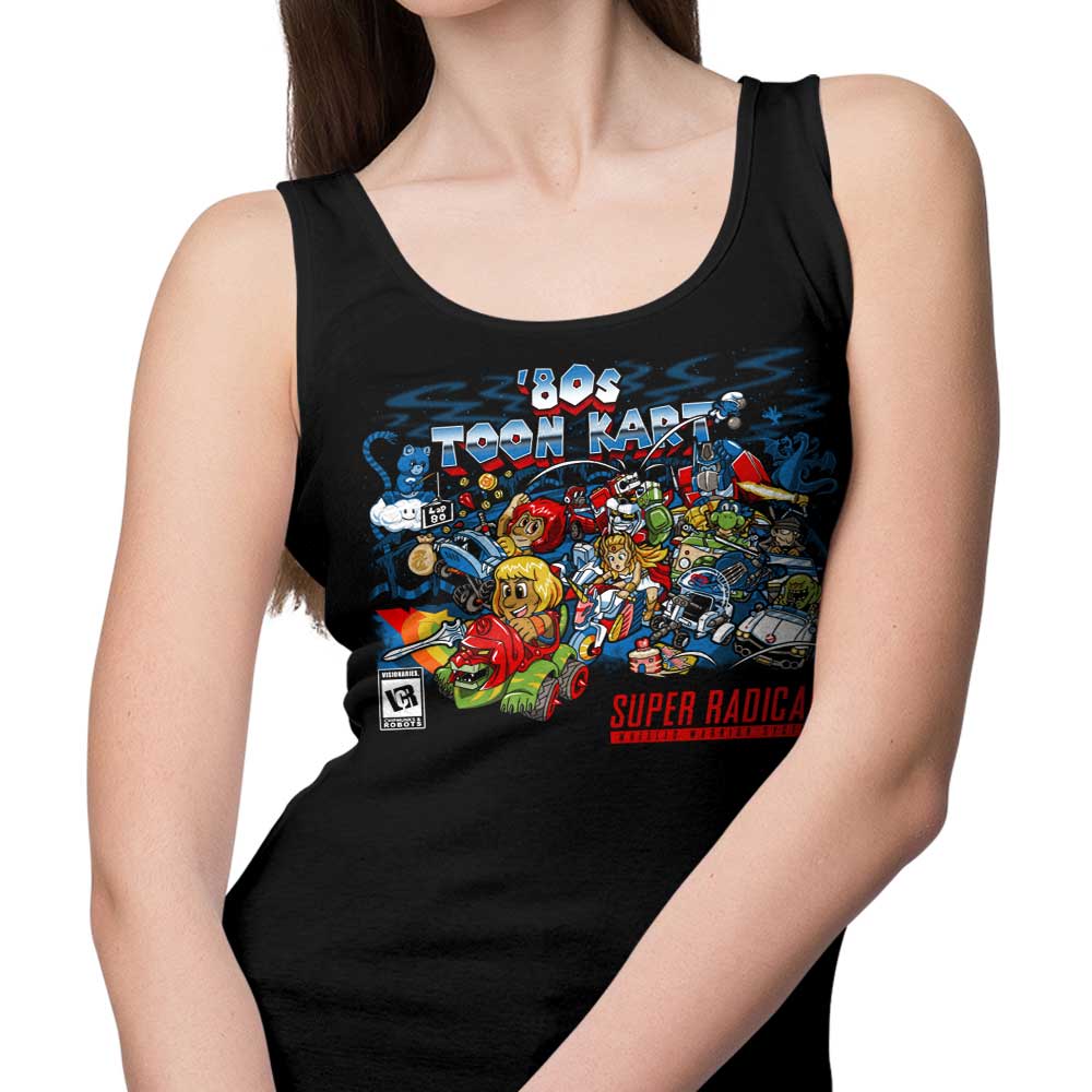 80s Cartoon Kart Themed Men's and Women's Unisex Tank Tops