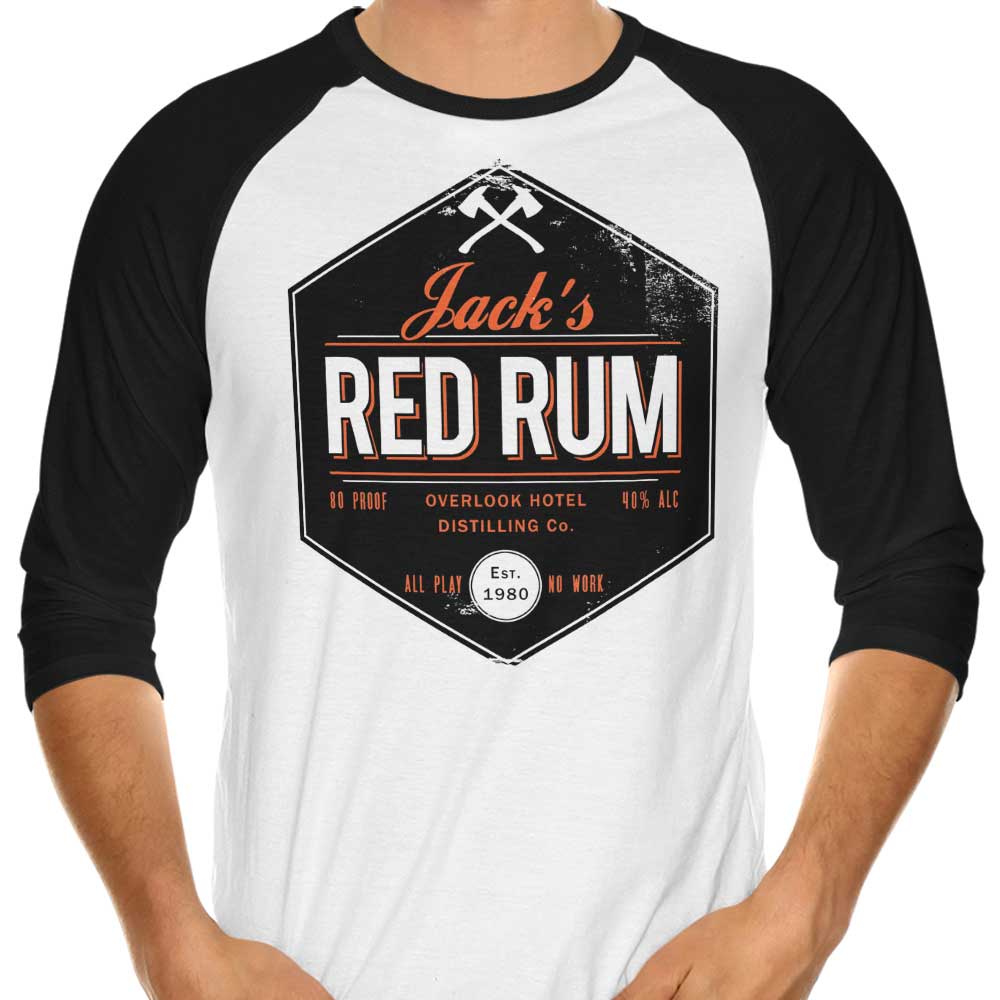 Jack's Red Rum Three - Quarter Sleeve Raglan Style T - Shirt