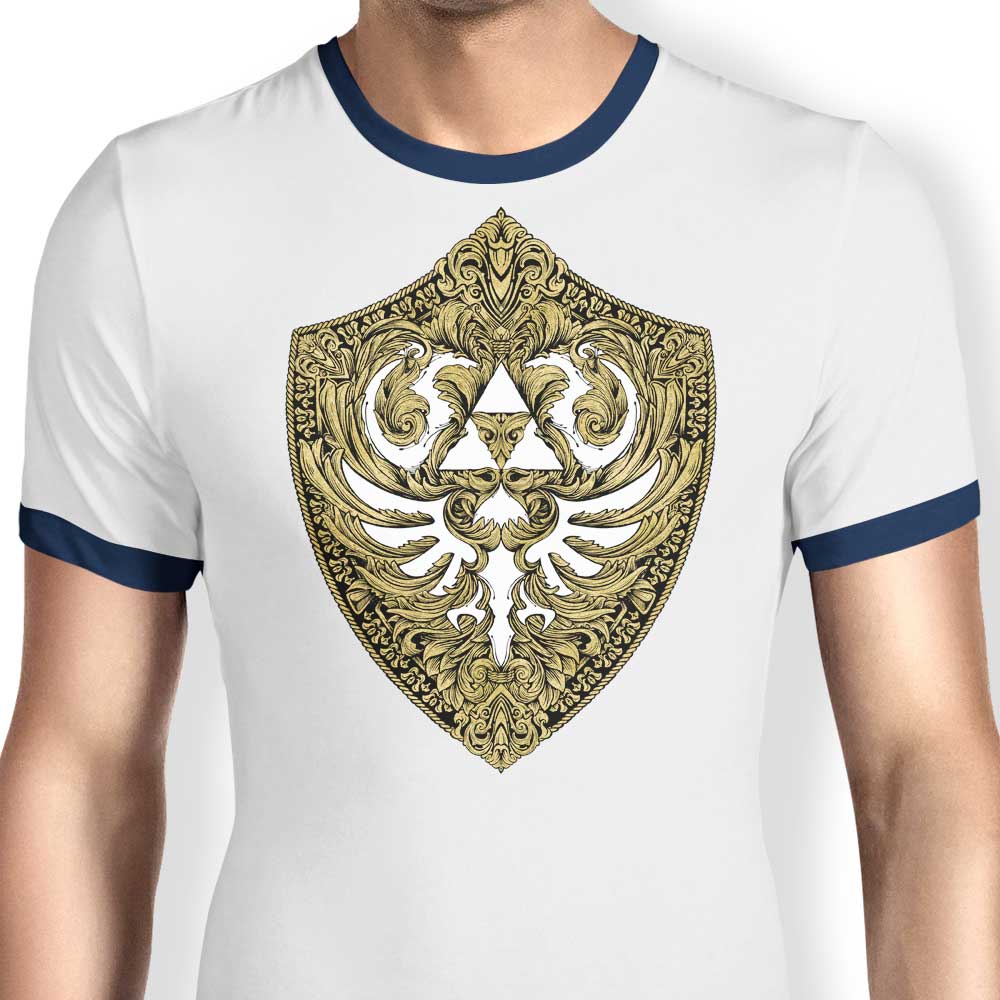Hylian Victoriana Gold Men's Ringer Style Cotton T-Shirt