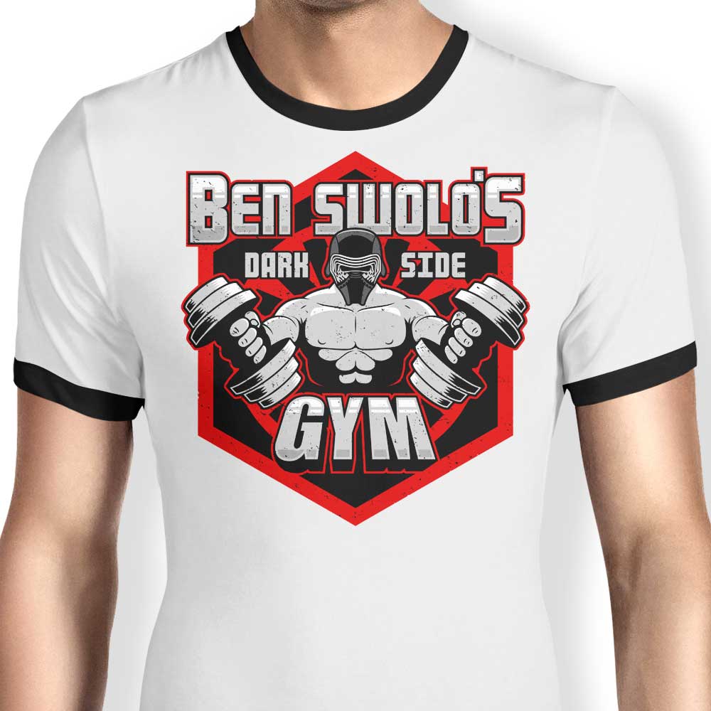 Men's Ben Swolo's Gym Branded Ringer Style T - Shirt