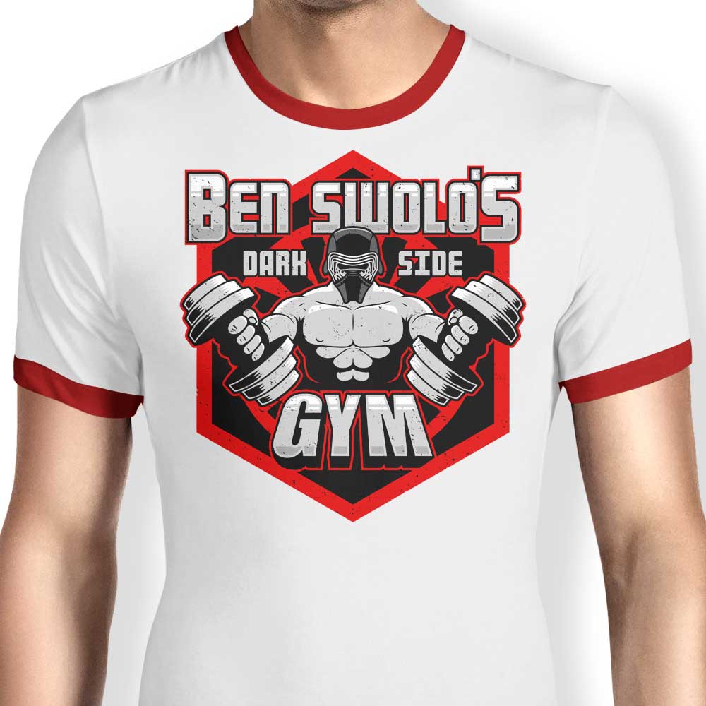 Men's Ben Swolo's Gym Branded Ringer Style T - Shirt
