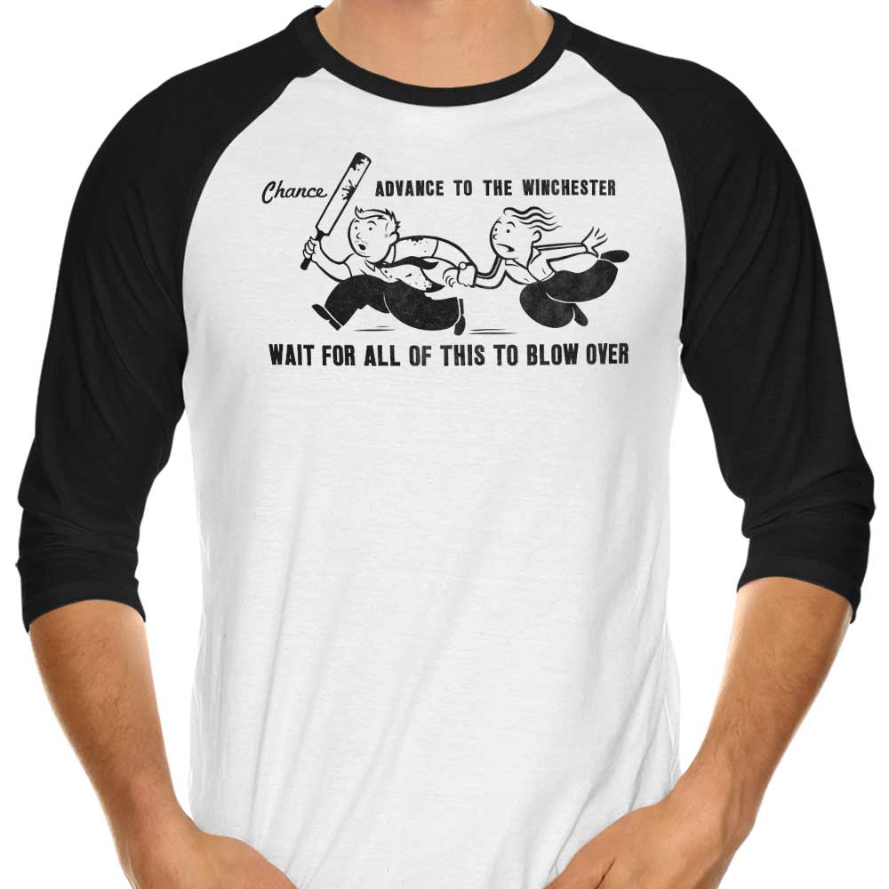 Shaun's Final Opportunity - Three - Quarter Sleeve Raglan Style T - Shirt