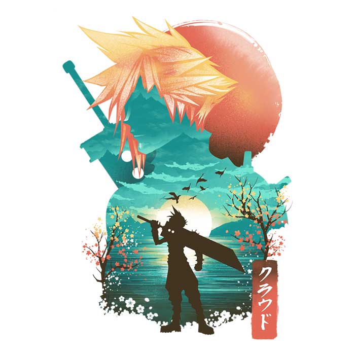 Dandingeroz Cloud Ukiyo-e 3/4 Sleeve Stylish Raglan T-Shirt
