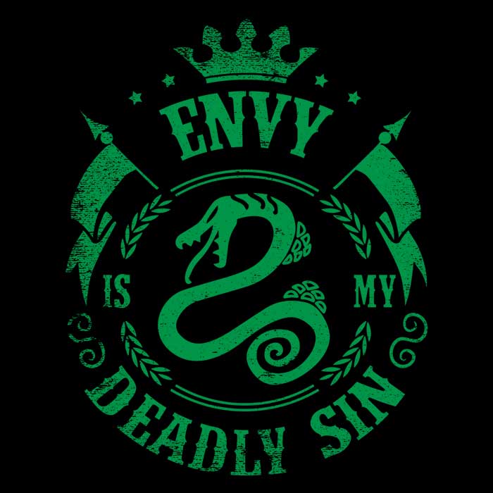 Sinful Envy - Men's Ringer Style T-Shirt from Typhoonic Art