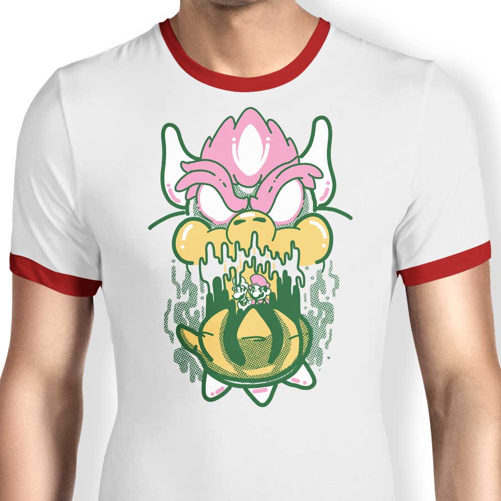 Sketchdemao's Captured Plumber Men's Ringer Cotton T-Shirt in S - 4XL