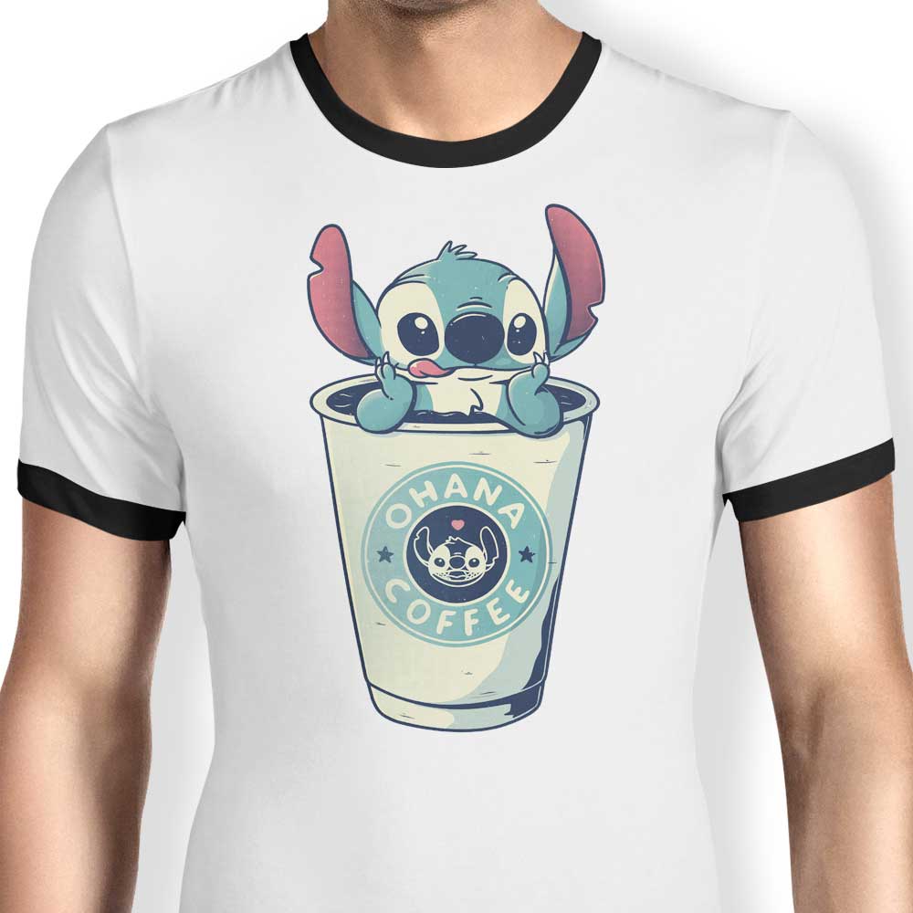 Ohana Coffee Brand Men's Classic Ringer T-Shirt for All Sizes