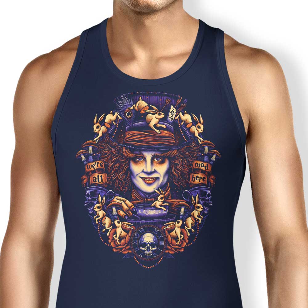Glitchygorilla's Mad for Hats Men's and Women's Unisex Fashionable Tank Tops