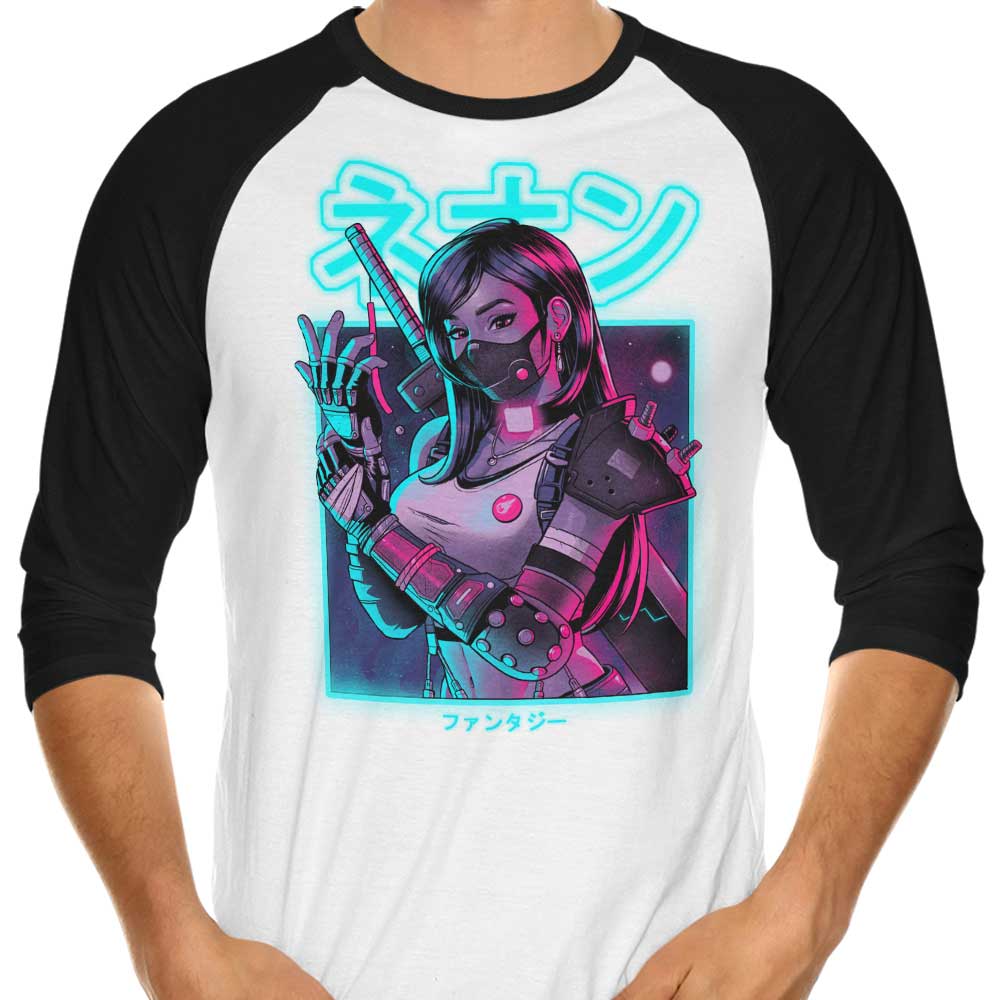 Bruno Mota's Neon Fantasy 3/4 Sleeve Raglan Stylish T-Shirt