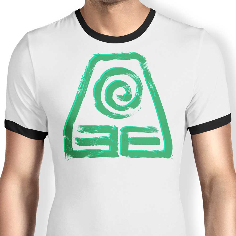 Dr. Monekers' Earth-themed Men's Ringer T-Shirt in S - 4XL Sizes
